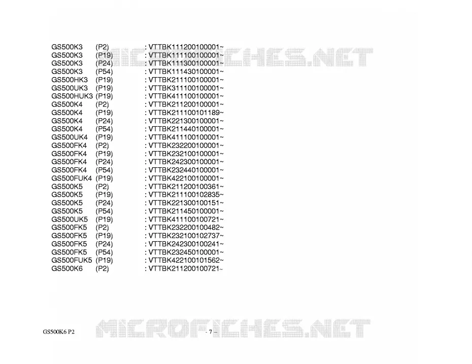 * CATALOG PREFACE * Suzuki MOTO 500 GS-F 2006  GS500FUK6(P19)