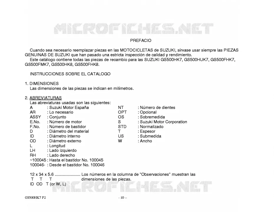 * CATALOG PREFACE * Suzuki MOTO 500 GS-F 2008  GS500FHK8(P02)