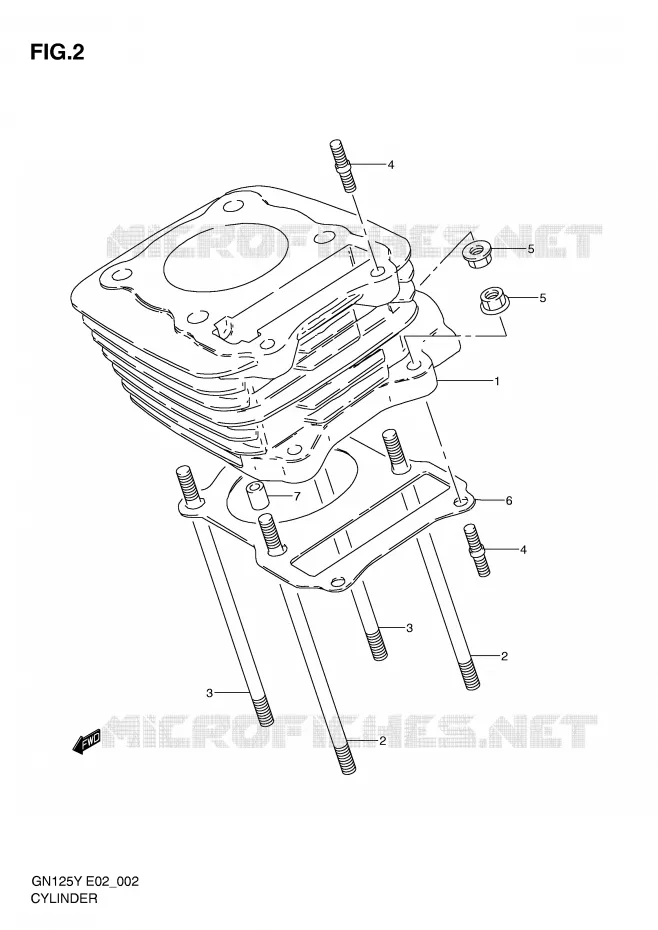 CYLINDER Suzuki MOTO 125 GN 1998  GN125EW(E2)