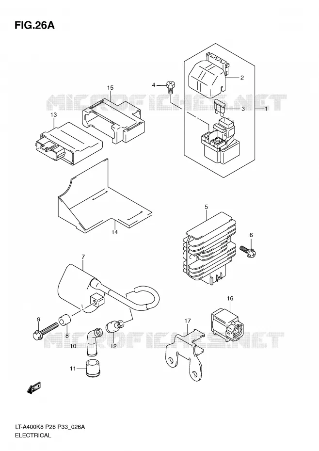 ELECTRICAL (MODEL L0) Suzuki QUAD 400 EIGER 2009  LT-A400K9(P28/P33)