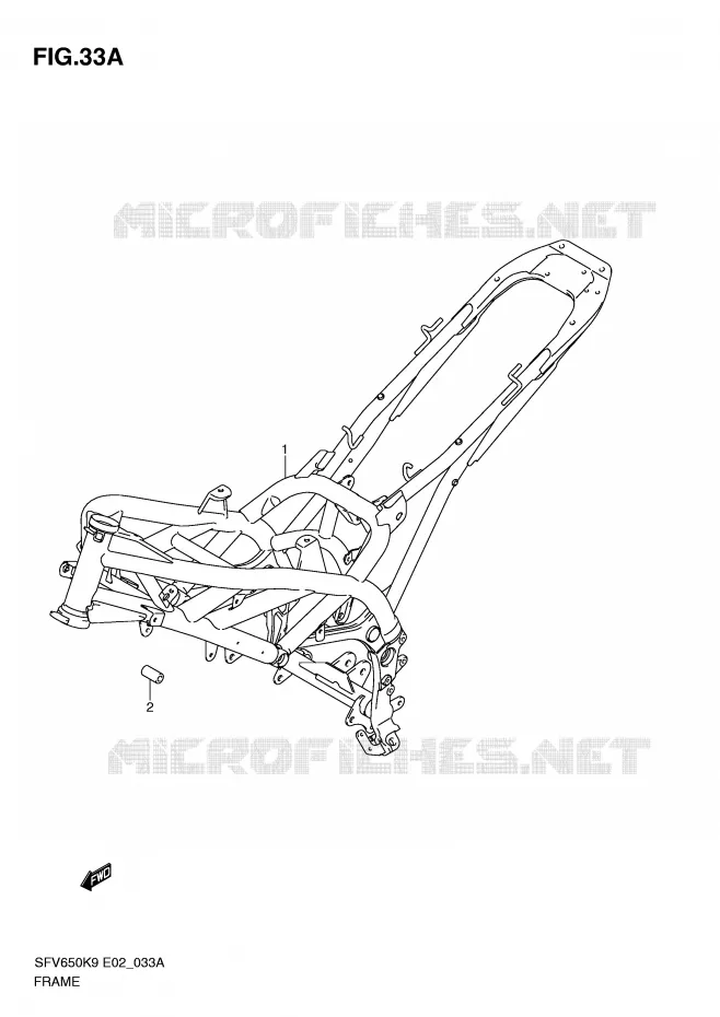 FRAME (MODEL L0) Suzuki MOTO 650 GLADIUS 2009  SFV650AK9(E2)