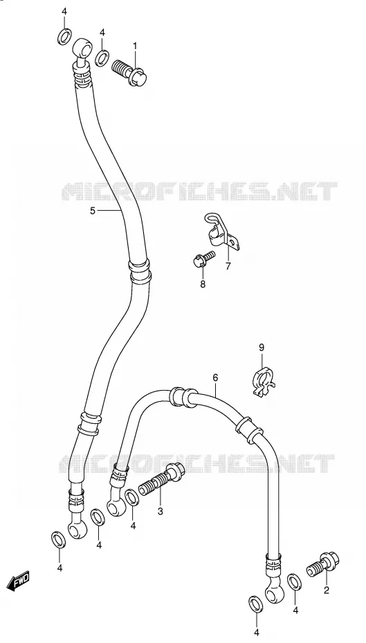 FRONT BRAKE HOSE Suzuki MOTO 750 GSX-R 2000  GSX-R750Y(E2)