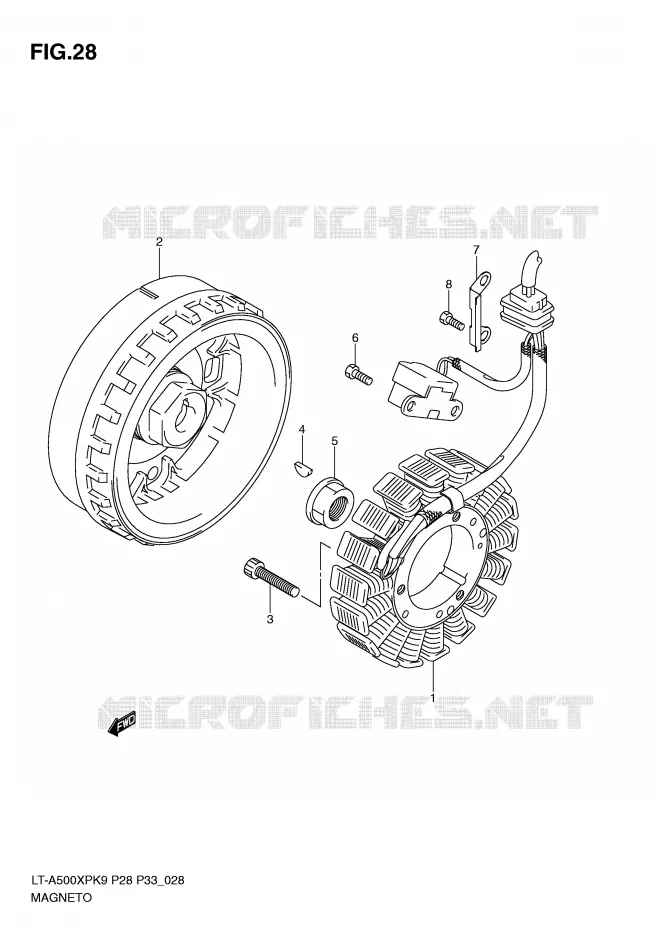 IGNITION Suzuki QUAD 500 VINSON 2009  LT-A500XPZK9(P28/P33)