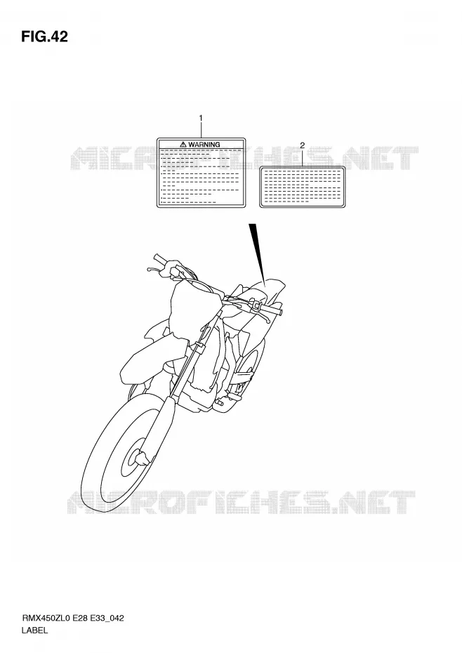 LABEL Suzuki MOTO 450 RMX-Z 2010  RMX450ZL0(E28/E33)