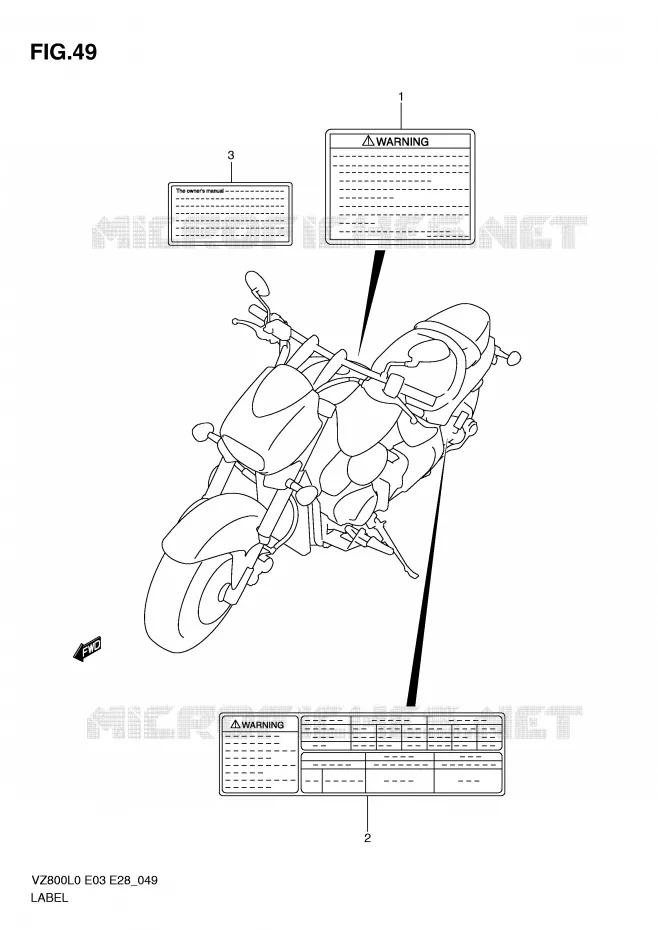 LABEL Suzuki MOTO 800 MARAUDER 2010  VZ800L0(E3/E28)