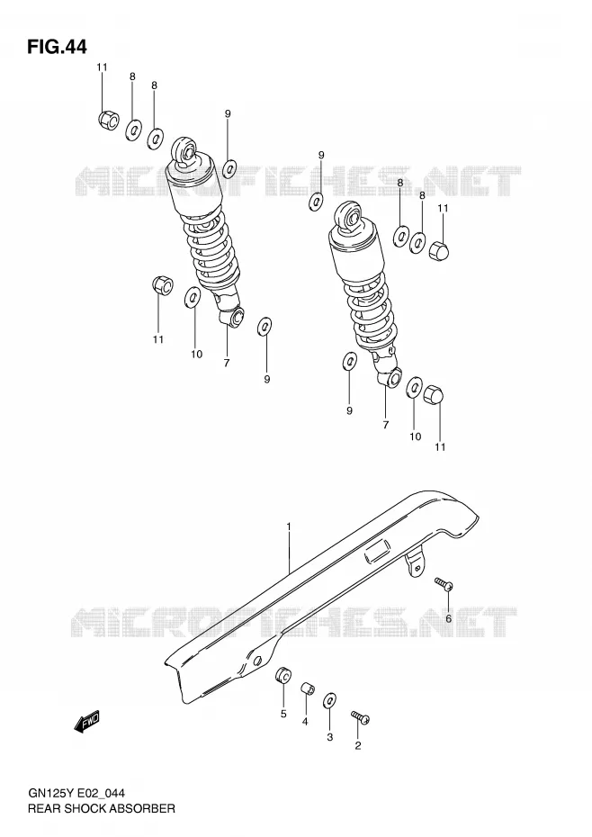 REAR SHOCK ABSOBER Suzuki MOTO 125 GN 2000  GN125Y(E4)