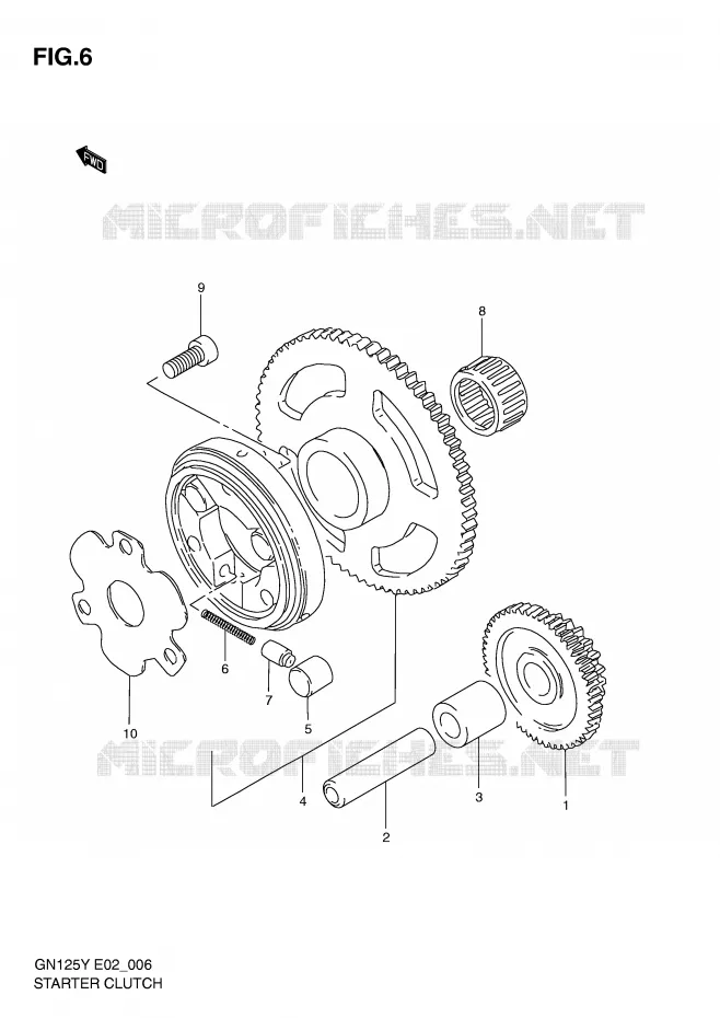 STARTER MOTOR CLUTCH Suzuki MOTO 125 GN 2001  GN125EK1(E2)
