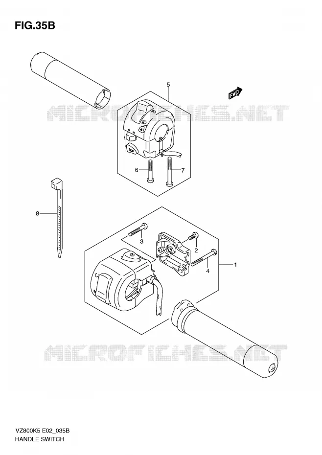 SWITCHES (MODEL K9) Suzuki MOTO 800 MARAUDER 2009  VZ800ZUK9(E2)