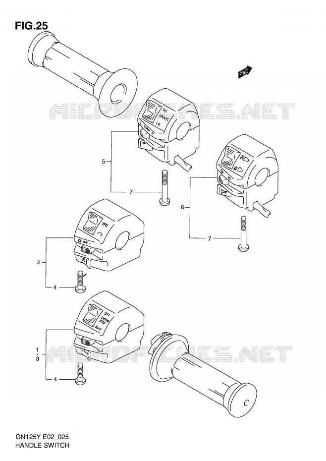 SWITCHES Suzuki MOTO 125 GN 1997  GN125V(E2)