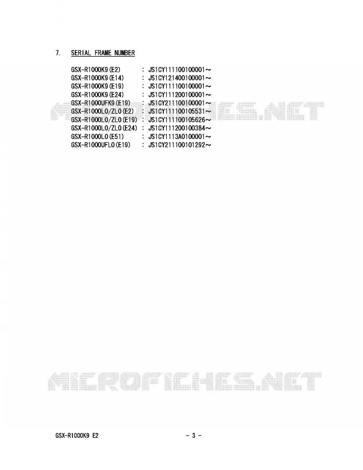 * CATALOG PREFACE * Suzuki MOTO 1000 GSX-R 2010  GSX-R1000L0(E2)