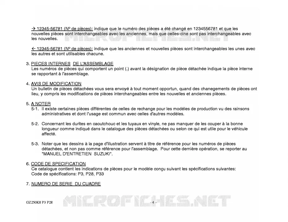 * CATALOG PREFACE * Suzuki MOTO 250 MARAUDER 2010  GZ250L0(P3)