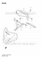 HANDLEBAR FAIRING (LT A500XZL1 P28) for Suzuki KINGQUAD 500 2011