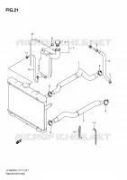 RADIATOR HOSE   EXPANSION TANK for Suzuki KINGQUAD 500 2011