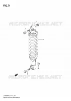 REAR SHOCK ABSORBER for Suzuki KINGQUAD 500 2011
