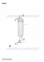 REAR SHOCK ABSORBER for Suzuki KINGQUAD 500 2011