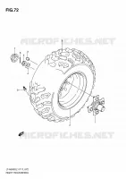 RIGHT HAND REAR WHEEL for Suzuki KINGQUAD 500 2011