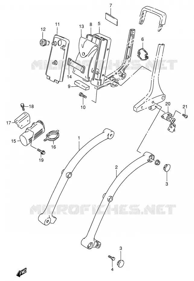 BACKREST (MODEL S) Suzuki MOTO 600 INTRUDER 1996  VS600GLFT(E2)