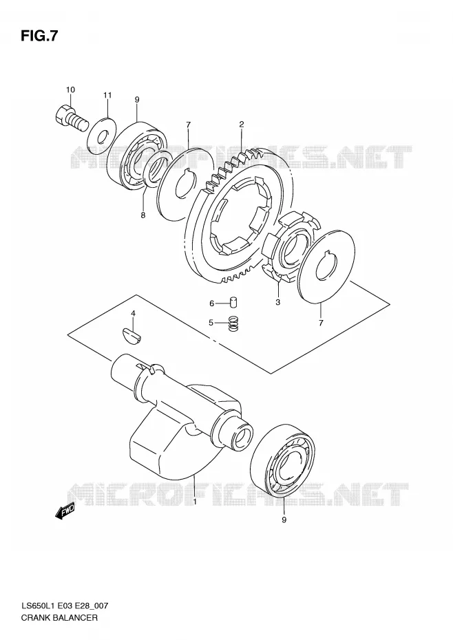 CRANK BALANCER Suzuki MOTO 650 BOULEVARD 2011  LS650L1(E3/E28)
