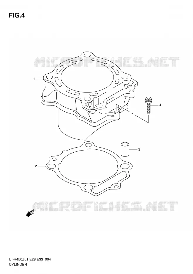 CYLINDER Suzuki QUAD 450 QUADRACER 2011  LT-R450L1(E28/E33)