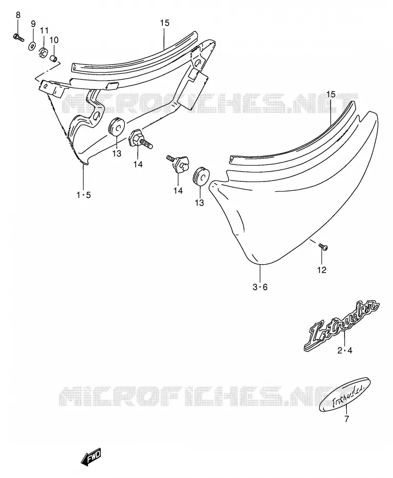 FAIRING Suzuki MOTO 600 INTRUDER 1996  VS600GLT(E2)