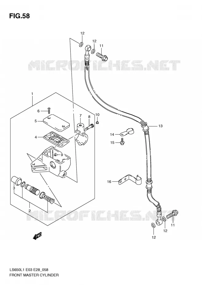 FRONT MASTER CYLINDER Suzuki MOTO 650 BOULEVARD 2011  LS650L1(E3/E28)
