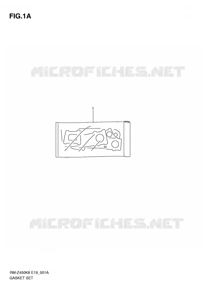 GASKET SET (RM-Z450L1) Suzuki MOTO 450 RM-Z 2012  RM-Z450L1(E19)