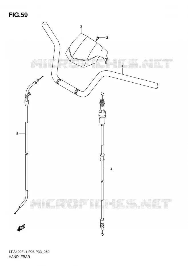 HANDLEBAR Suzuki QUAD 400 KINGQUAD 2011  LT-A400FL1(P28/P33)