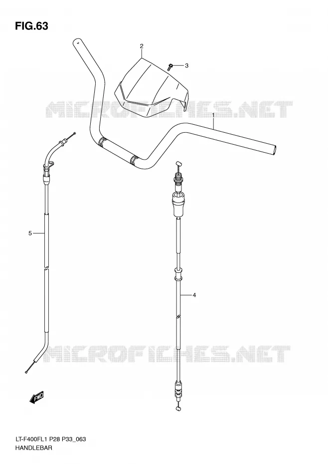 HANDLEBAR Suzuki QUAD 400 KINGQUAD 2011  LT-F400FZL1(P28/P33)