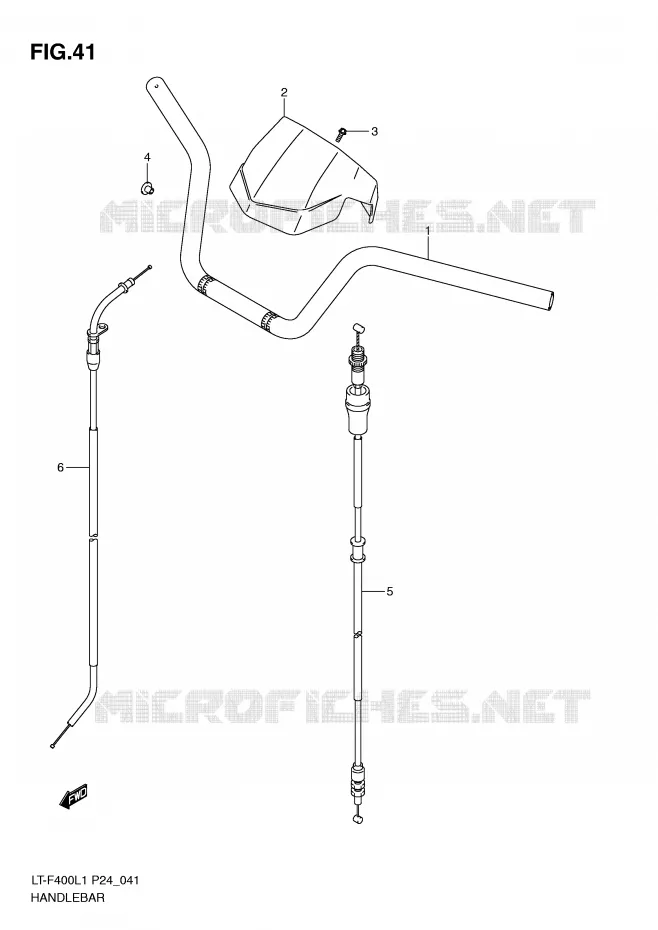 HANDLEBAR Suzuki QUAD 400 KINGQUAD 2011  LT-F400L1(P24)