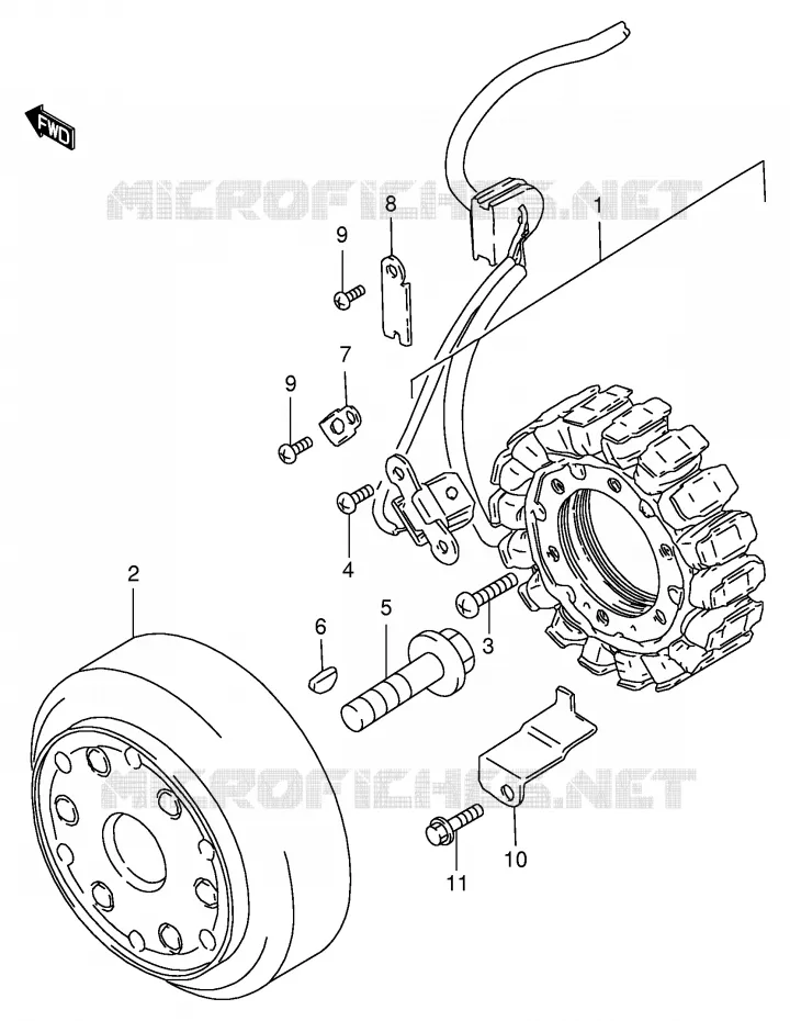 IGNITION (MODEL T/V) Suzuki MOTO 600 INTRUDER 1996  VS600GLUT(E2)