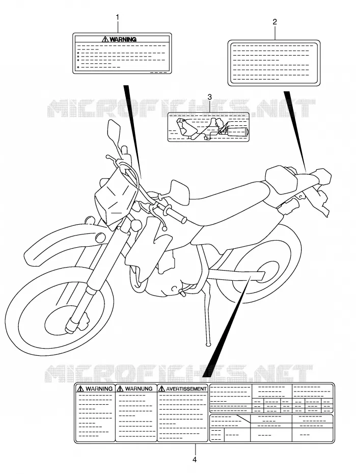 LABEL Suzuki MOTO 400 DR-Z 2009  DR-Z400SK9(E3/E28)