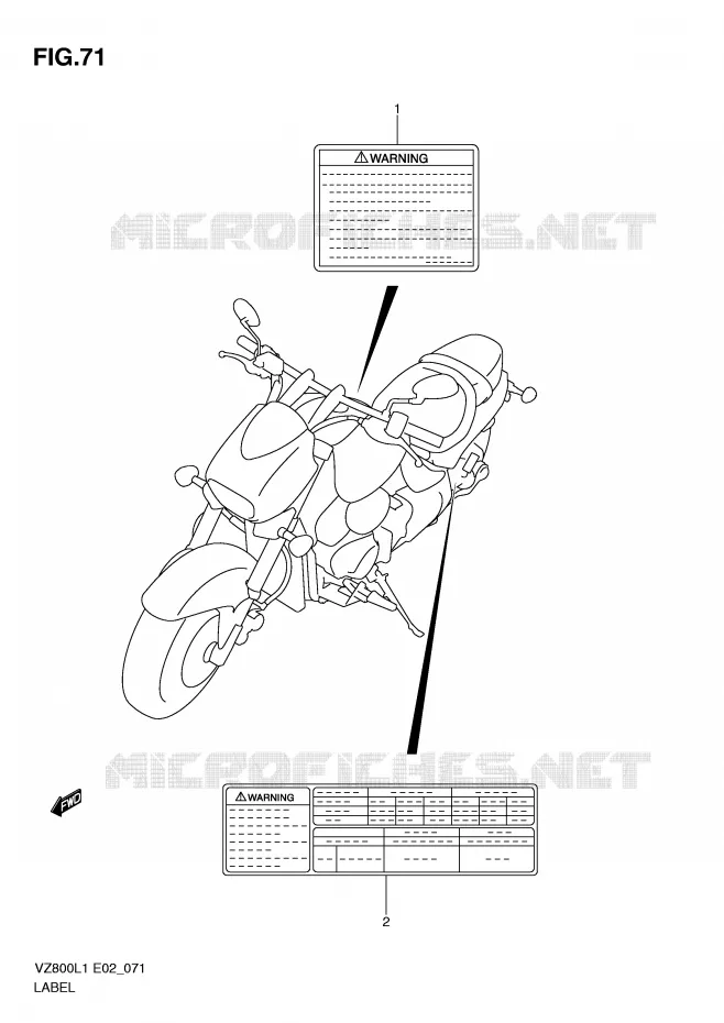 LABEL (VZ800L1 E24) Suzuki MOTO 800 MARAUDER 2011  VZ800L1(E2)
