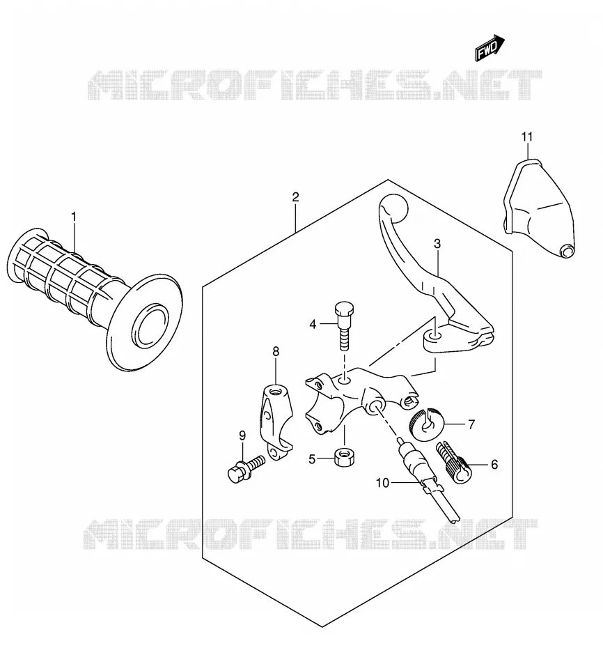 LEFT LEVER - HANDGRIP Suzuki MOTO 400 DR-Z 2005  DR-Z400SK5(E3/E28)