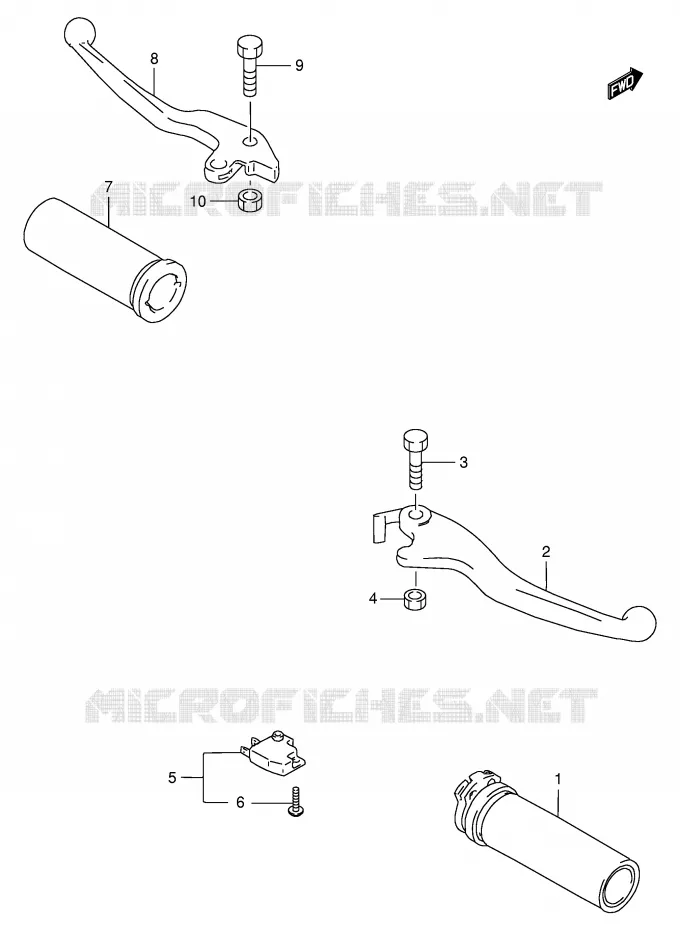 LEVERS - HANDGRIPS Suzuki MOTO 600 INTRUDER 1995  VS600GLS(E2)