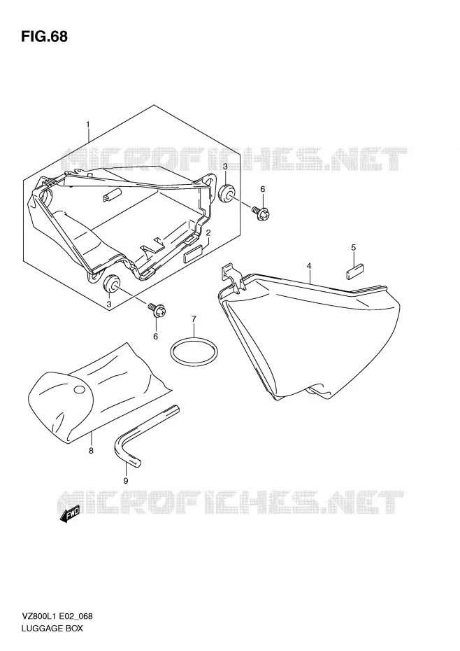 LUGGAGE BOX Suzuki MOTO 800 MARAUDER 2011  VZ800L1(E2)