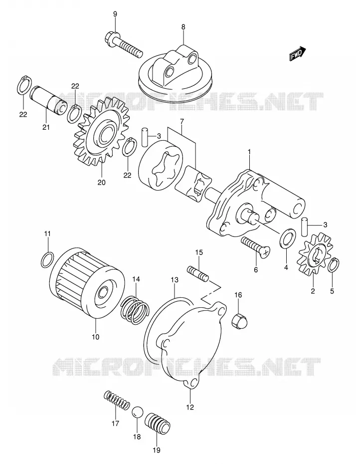 OIL PUMP Suzuki MOTO 400 DR-Z 2000  DR-Z400Y(E3/E28)