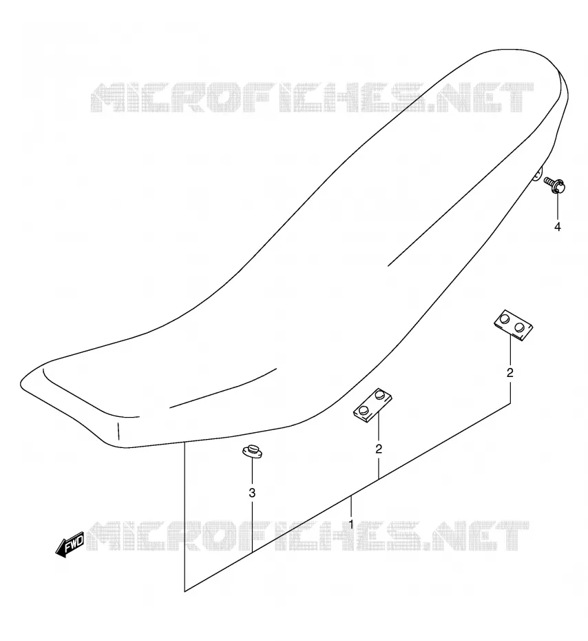 SEAT (MODEL K2/K3/K4) Suzuki MOTO 400 DR-Z 2003  DR-Z400K3(E3/E28)