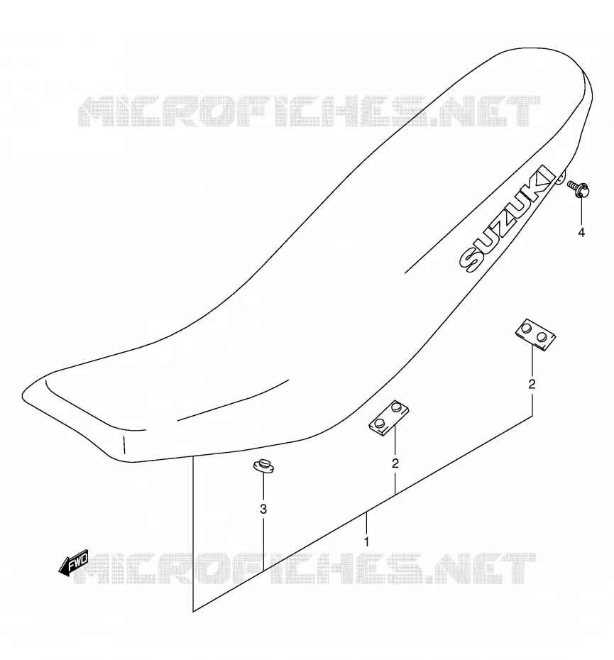 SEAT (MODEL Y/K1) Suzuki MOTO 400 DR-Z 2002  DR-Z400EK2(E3/E28)