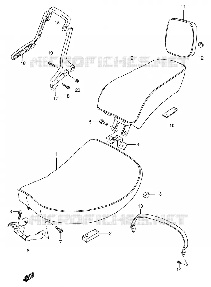SEAT (SEE NOTE) Suzuki MOTO 600 INTRUDER 1996  VS600GLFT(E2)