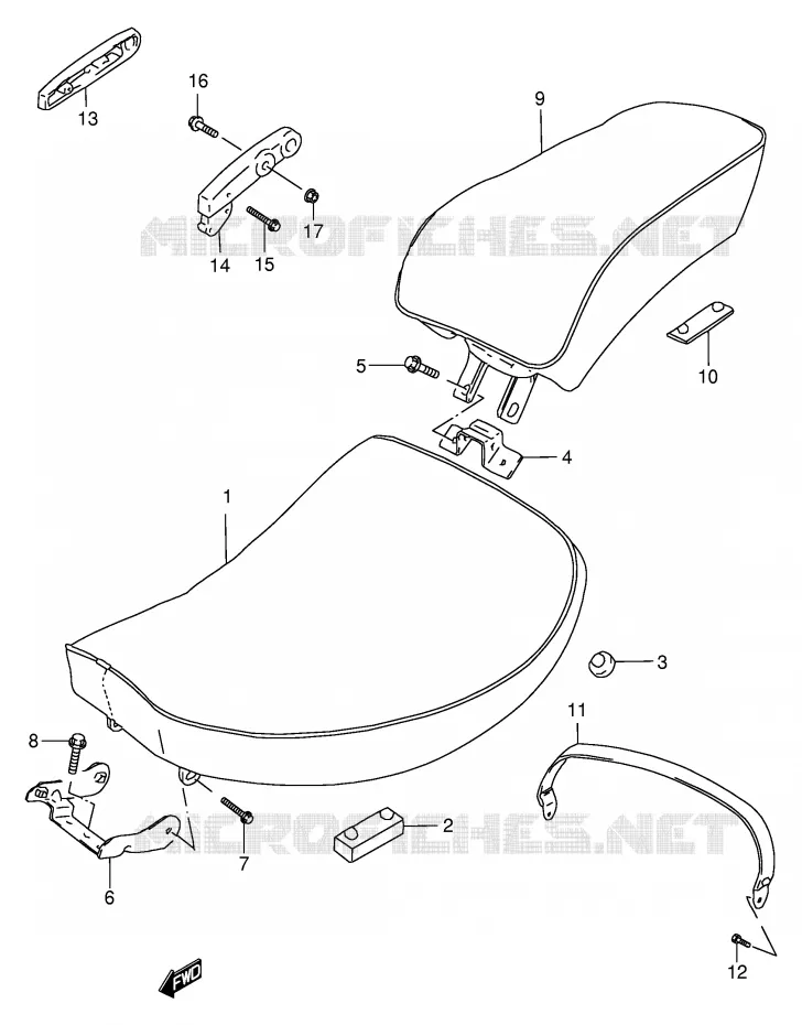 SEAT (SEE NOTE) Suzuki MOTO 600 INTRUDER 1997  VS600GLFV(E2)