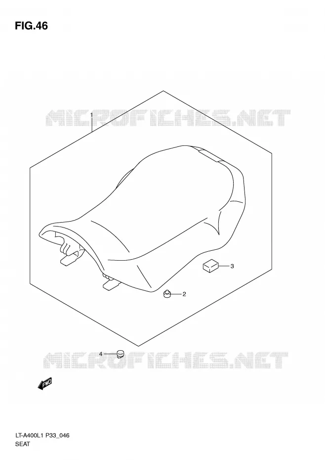 SEAT Suzuki QUAD 400 KINGQUAD 2011  LT-A400L1(P33)