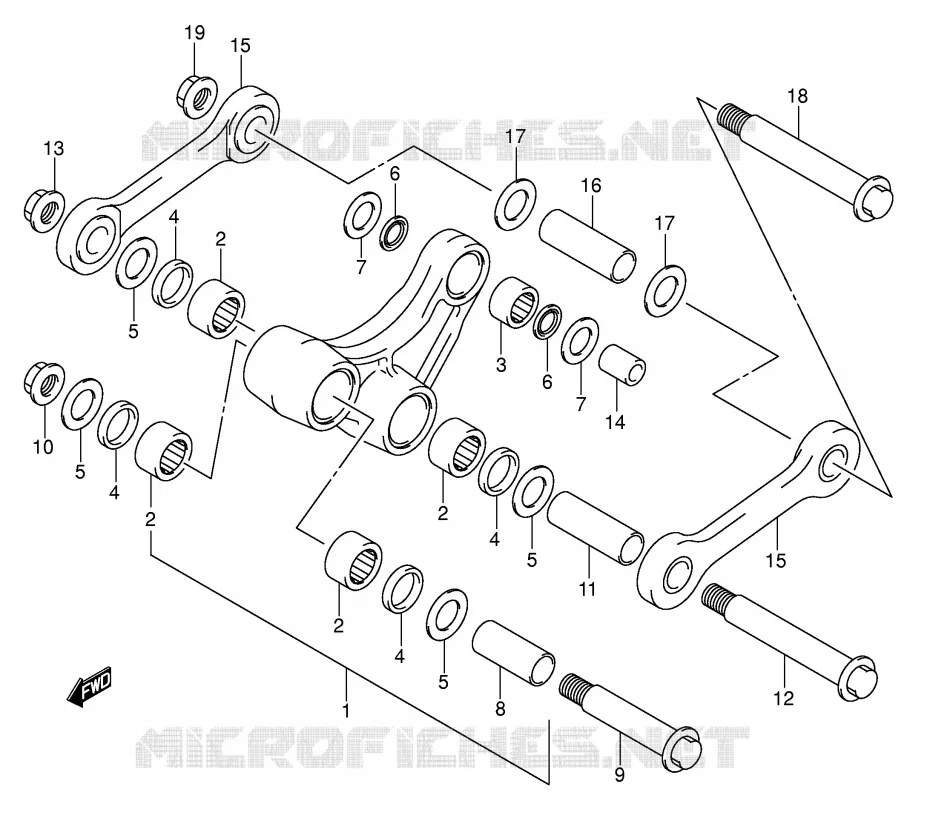 SHOCK ABSORBER LINKAGE Suzuki MOTO 400 DR-Z 2009  DR-Z400SK9(E3/E28)