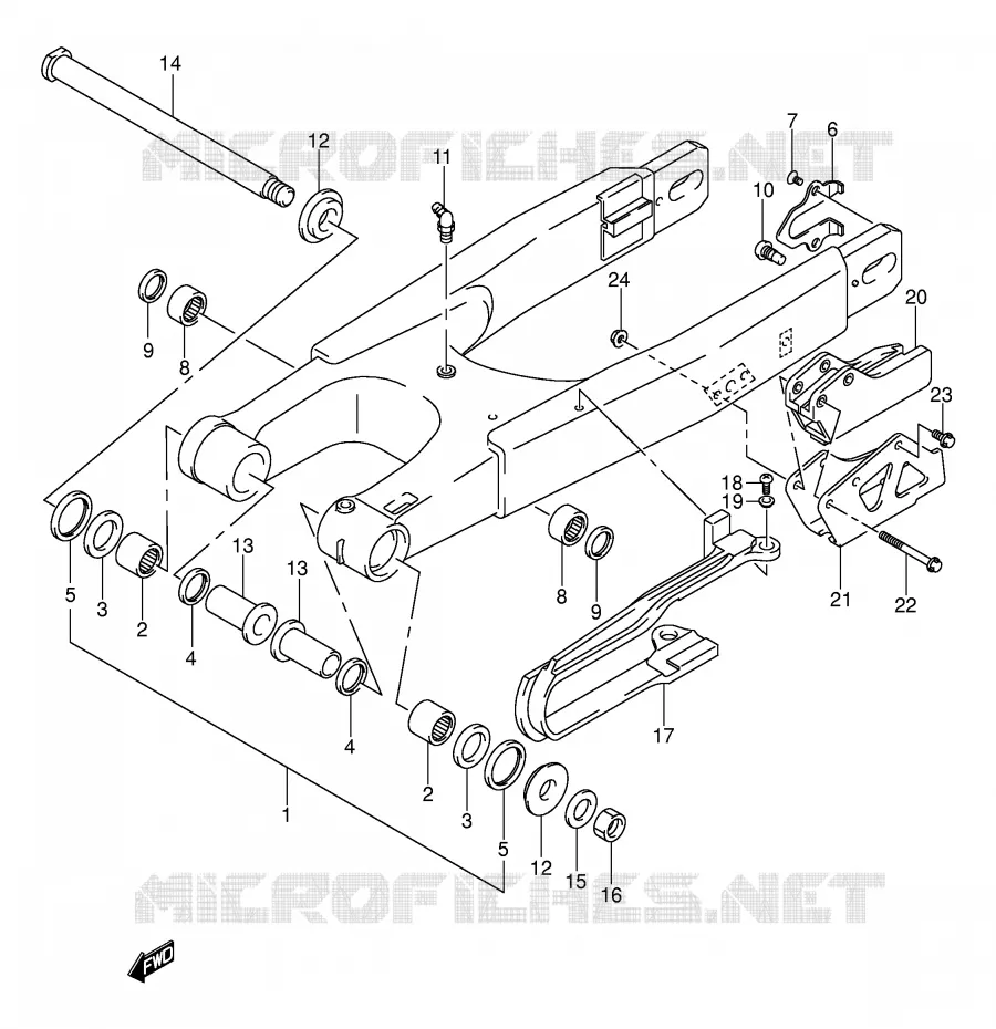 SWINGARM Suzuki MOTO 400 DR-Z 2004  DR-Z400EK4(E3/E28)