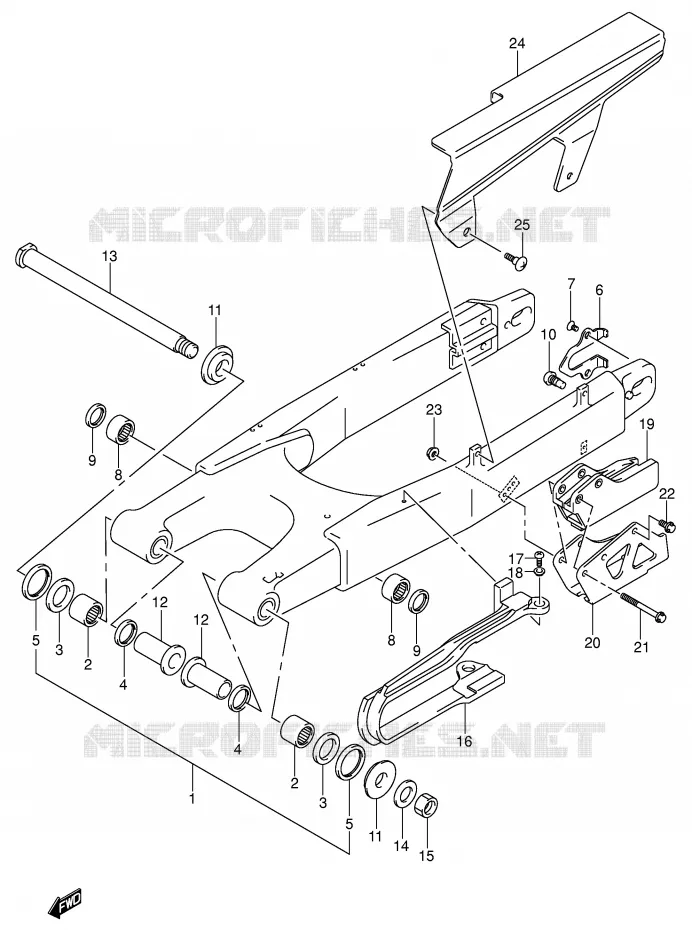 SWINGARM Suzuki MOTO 400 DR-Z 2007  DR-Z400SK7(E3/E28)