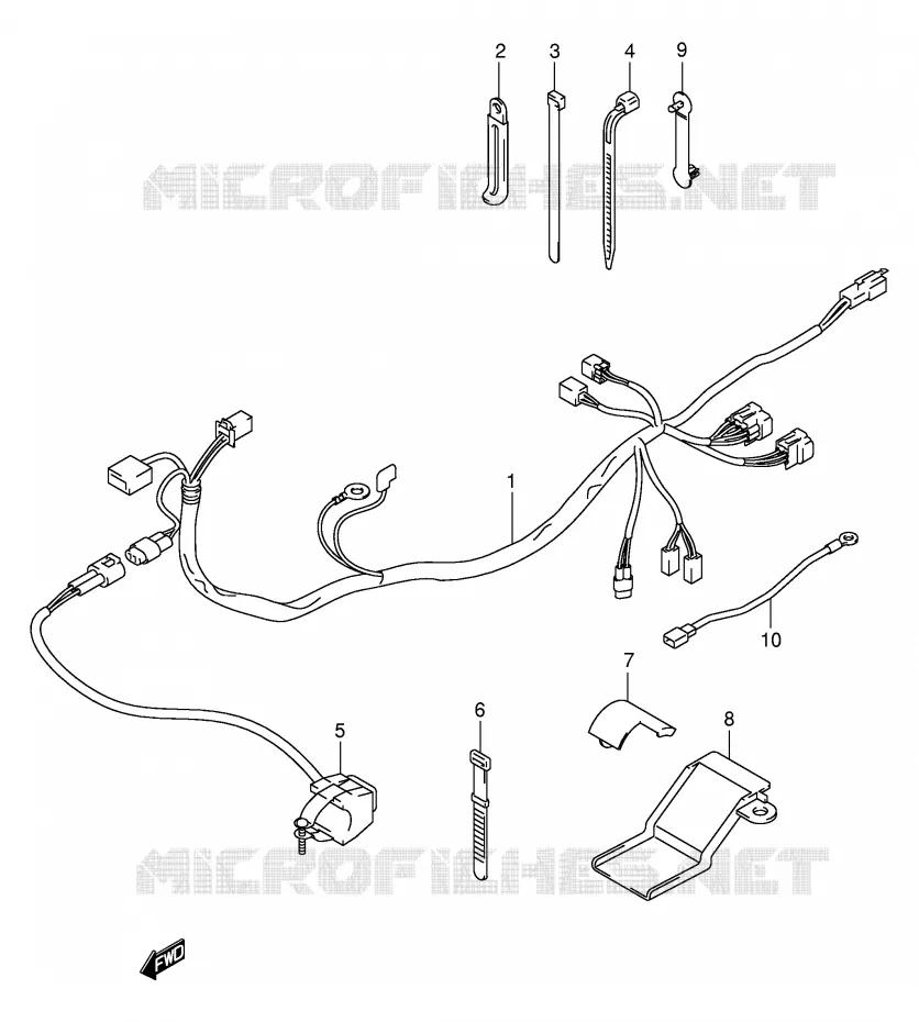 WIRING HARNESS (DR-Z400Y/K1/K2/K3/K4) Suzuki MOTO 400 DR-Z 2000  DR-Z400Y(E3/E28)