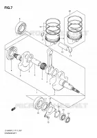 CRANKSHAFT for Suzuki KINGQUAD 400 2011