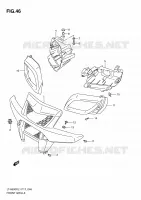 FRONT BUMPER   HEADLIGHT HOUSING for Suzuki KINGQUAD 500 2011