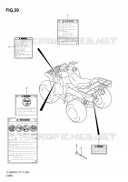 LABEL (LT A500XL1 P24) for Suzuki KINGQUAD 500 2011