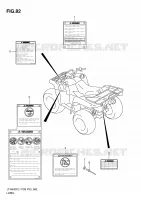 LABEL (LT A500XZL1 P28) for Suzuki KINGQUAD 500 2011