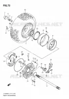 RIGHT HAND REAR WHEEL (LT A400FL1 P24) for Suzuki KINGQUAD 400 2011
